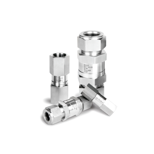 SCH60 Series, High Pressure Poppet Check Valve, Cracking Pressure 1 PSIG (0.07 BAR), Tube O.D 1/8in