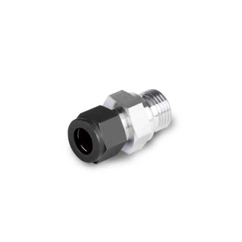 S-LOK Single Ferrule Tube Fitting, Male Connector for Metal Gasket, Tube O.D 1/8in x 1/8in Male ISO Parallel