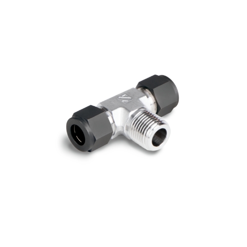 S-LOK Single Ferrule Tube Fitting, Male Branch Tee, Tube O.D 1/16in x Tube O.D 1/16in x 1/16in Male NPT