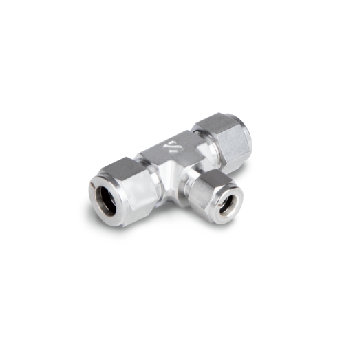 S-LOK Tube Fitting, Reducing Union Tee, Tube O.D 1/4in x 1/4in x 1/8in