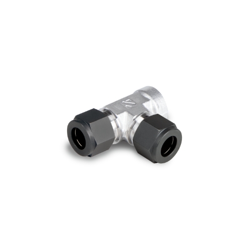 S-LOK Single Ferrule Tube Fitting, Female Run Tee, Tube O.D 6mm x 1/4in Female NPT x Tube O.D 6mm