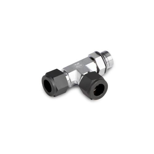 S-LOK Single Ferrule Tube Fitting, Positionable SAE Male Run Tee, Tube O.D 1/4in x 7/16-20 Male SAE Thread